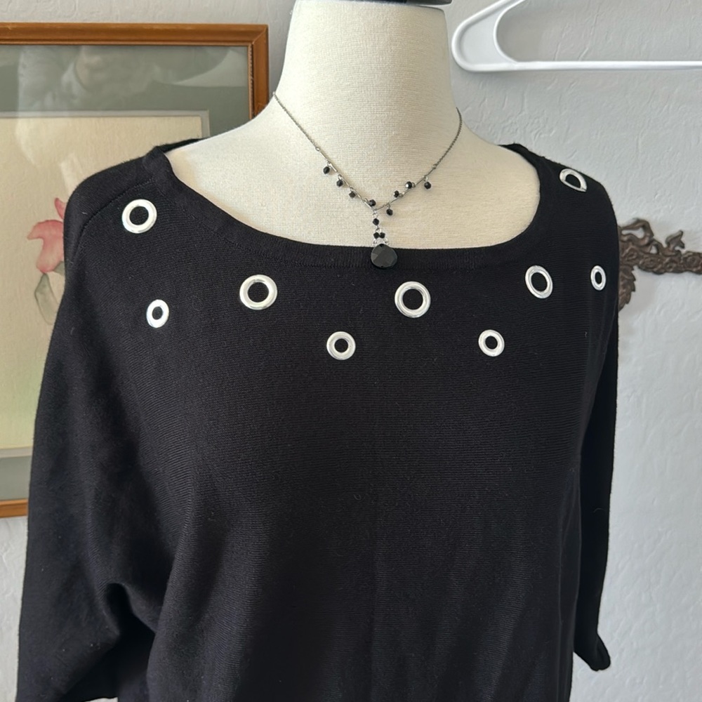 Verve Ami  Light and Airy Travel 3/4 Sleeve Top Shirt Size Medium